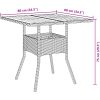 3 Delars Trädgårdsmatset med Kuddar Grå Poly Rotting vidaXL 80 x 80 x 75 cm – miniatyr 11
