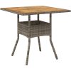 3 Delars Trädgårdsmatset med Kuddar Grå Poly Rotting vidaXL 80 x 80 x 75 cm – miniatyr 5