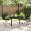 3-delars trädgårdsmöbelset i svart poly rattan vidaXL 80 x 80 x 73 cm – miniatyr 4