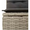 3 Delars Trädgårdsoffaset med Kuddar Ljusgrå Polyrotting vidaXL Stor – miniatyr 6