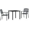 3-delars trädgårdsset i antracitstål vidaXL 80 x 80 x 73 cm – miniatyr 2