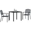 3-delars trädgårdsset i antracitstål vidaXL 80 x 80 x 73 cm – miniatyr 3