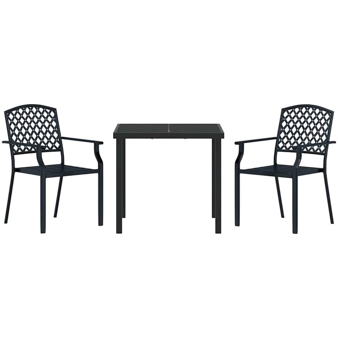 3-delars trädgårdsset i antracitstål vidaXL 80 x 80 x 73 cm – bild 6