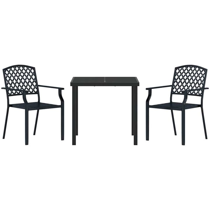 3-delars trädgårdsset i antracitstål vidaXL 80 x 80 x 73 cm – bild 6