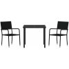 3-delars trädgårdsset i svart poly-rattan vidaXL 80 x 80 x 73 cm – miniatyr 6