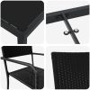 3-delars trädgårdsset i svart poly-rattan vidaXL 80 x 80 x 73 cm – miniatyr 7