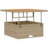3-delars trädgårdsset med kuddar beige polyrotting akacia vidaXL 100 cm – miniatyr 6