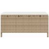 3-delars trädgårdsset med kuddar beige polyrotting akacia vidaXL 100 cm – miniatyr 8