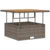 3 Delars Trädgårdsset med Kuddar Grå Poly Rattan Akacia vidaXL 100 cm – miniatyr 6