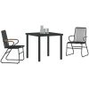 3-delars Utegrupp i Svart PVC Rattan vidaXL 80 x 80 x 73 cm – miniatyr 3