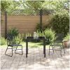 3-delars Utegrupp i Svart PVC Rattan vidaXL 80 x 80 x 73 cm – miniatyr 4
