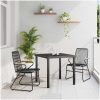 3-delars Utegrupp i Svart PVC Rattan vidaXL 80 x 80 x 73 cm – miniatyr 1