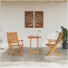 3-delars Vikbart Bistro Set i Massivt Akaciaträ vidaXL Medium – miniatyr 4