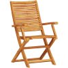 3-delars Vikbart Bistro Set i Massivt Akaciaträ vidaXL Medium – miniatyr 5