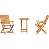 3-delars Vikbart Bistro Set i Massivt Akaciaträ vidaXL Medium – miniatyr 7