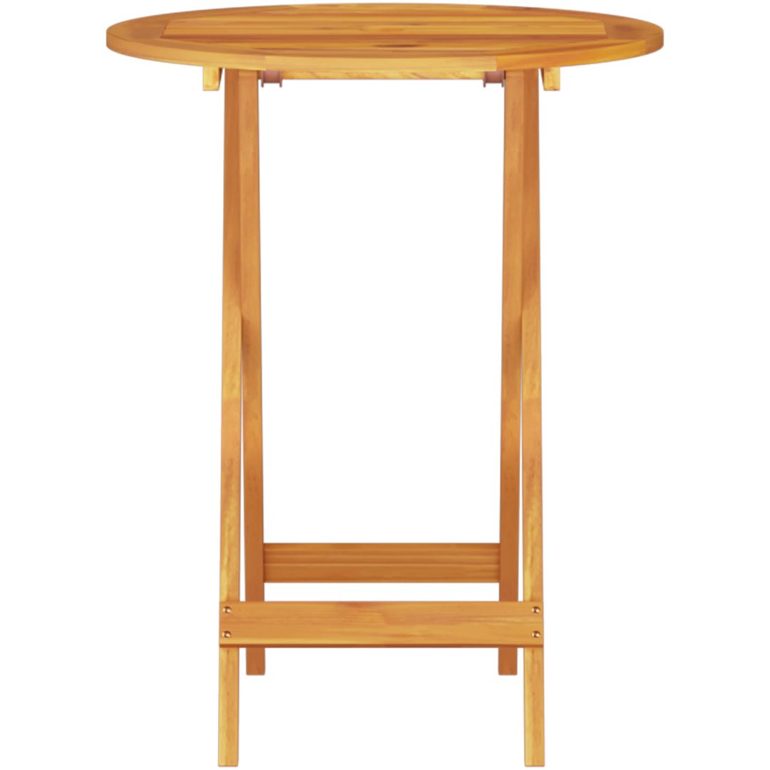 3-delars Vikbart Bistro Set i Massivt Akaciaträ vidaXL Medium – bild 9
