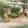 3-delars Vikbart Bistro Set i Massivt Akaciaträ vidaXL Medium – miniatyr 1