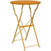 3-delars Vikbart Bistro Set Senapsgul Stål vidaXL 50 x 50 x 71 cm – miniatyr 6