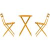 3-delars Vikbart Bistro Set Senapsgul Stål vidaXL 50 x 50 x 71 cm – miniatyr 7