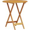 3-delars vikbart bistroset i massivt akaciaträ vidaXL Bord, 70x70x75 cm, stol, 57x66x95 cm – miniatyr 6