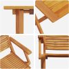 3-delat Fällbart Bistro Set i Massivt Akaciaträ vidaXL Liten – miniatyr 11