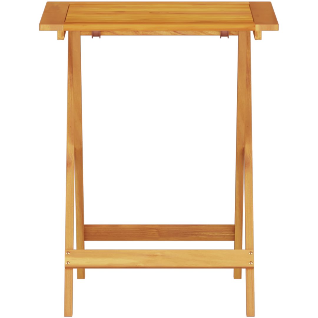 3-delat Fällbart Bistro Set i Massivt Akaciaträ vidaXL Liten – bild 8