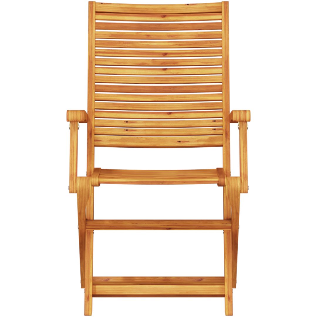 3-delat Fällbart Bistro Set i Massivt Akaciaträ vidaXL Liten – bild 9