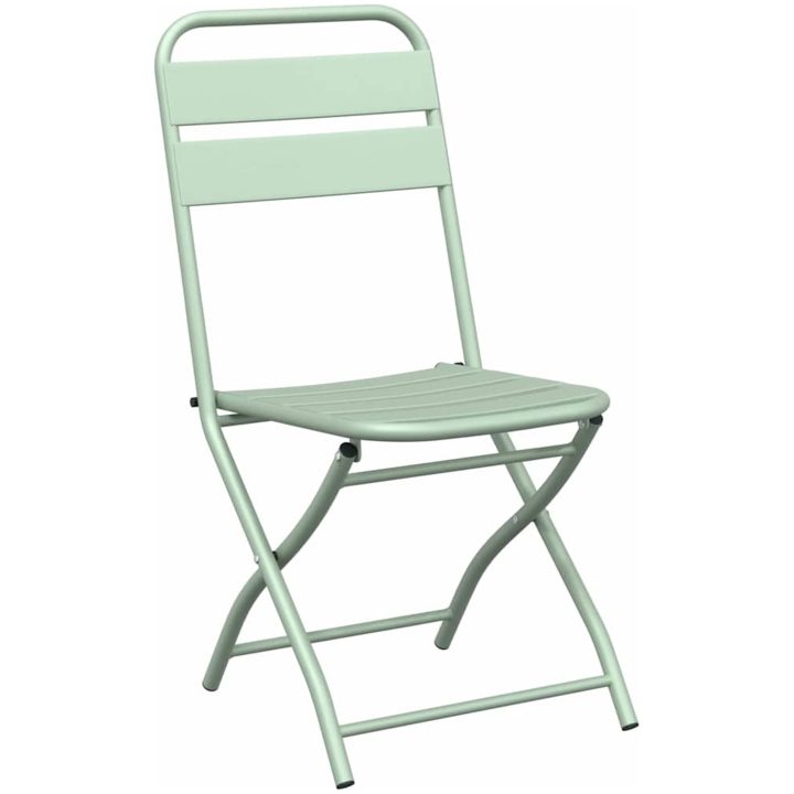 3-delat Fällbart Bistro Set Ljus Mint Stål vidaXL Small – bild 5