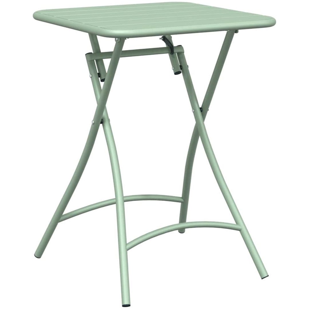 3-delat Fällbart Bistro Set Ljus Mint Stål vidaXL Small – bild 6