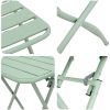 3-delat Fällbart Bistro Set Ljus Mint Stål vidaXL Small – miniatyr 8