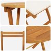 3-delat hopfällbart bistro-set med dynor av massivt akaciaträ vidaXL Liten – miniatyr 9
