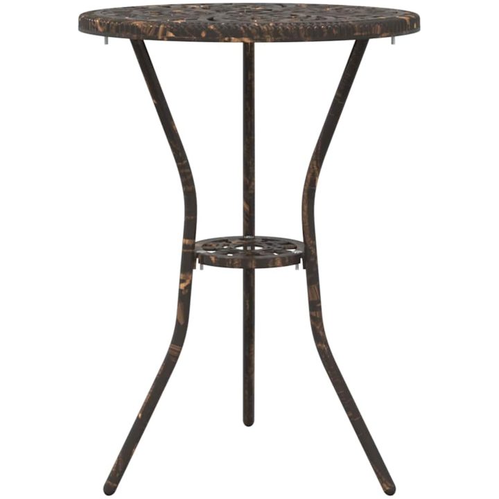 3-delat Trädgårds Bistro Set i Brons Gjutaluminium vidaXL Liten – bild 5
