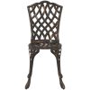 3-delat Trädgårds Bistro Set i Brons Gjutaluminium vidaXL Liten – miniatyr 7