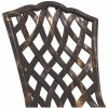 3-delat Trädgårds Bistro Set i Brons Gjutaluminium vidaXL Liten – miniatyr 9