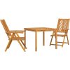 3-delat trädgårds matsalsset massivt trä akacia vidaXL 2 - Sits – miniatyr 2