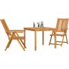 3-delat trädgårds matsalsset massivt trä akacia vidaXL 2 - Sits – miniatyr 3
