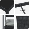 3-delat trädgårdsdining set med kuddar Svart Poly Rattan vidaXL 54x62.5x89 cm – miniatyr 8