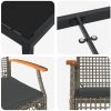 3-delat trädgårdsmatbord set med kuddar grå poly rattan vidaXL 80 x 80 x 73 cm – miniatyr 9