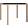 3-delat trädgårdsmatsalsset Beige Polyrotting vidaXL 2 - Sits – miniatyr 5