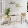 3-delat trädgårdsmatsalsset Beige Polyrotting vidaXL 2 - Sits – miniatyr 1