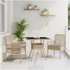 3-delat trädgårdsmatset beige poly rattan vidaXL 80 x 80 x 75 cm – miniatyr 1