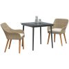 3-delat trädgårdsmöbelset Beige Poly Rattan vidaXL 80 x 80 x 74 cm – miniatyr 3