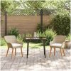 3-delat trädgårdsmöbelset Beige Poly Rattan vidaXL 80 x 80 x 74 cm – miniatyr 4
