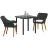 3-delat trädgårdsmöbelset svart poly rattan vidaXL 80 x 80 x 74 cm – miniatyr 3