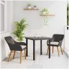 3-delat trädgårdsmöbelset svart poly rattan vidaXL 80 x 80 x 74 cm – miniatyr 1