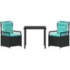 3-delat trädgårdsset i svart poly rattan vidaXL 80 x 80 x 73 cm – miniatyr 7