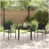 3-delat Trädgårdsset Svart Poly Rattan vidaXL 54 x 62,5 x 89 cm – miniatyr 4