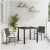 3-delat Ute-Matsats med Kuddar - Brun Konstrotting vidaXL 56x59x84 cm – miniatyr 1