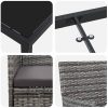 3-delat Utemöbelset i grårandig poly rattan vidaXL 80 x 80 x 73 cm – miniatyr 8