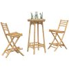 3-delat utomhusbarset hopfällbar bambu vidaXL – miniatyr 4